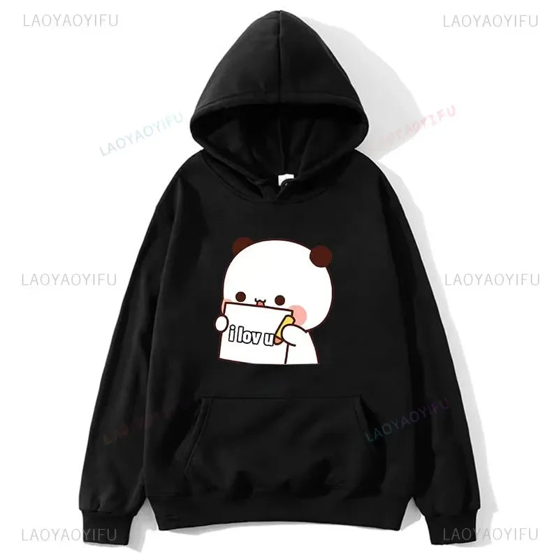 BuBu Panda & DuDu Bear Love Hoodie – Funny Cartoon Sweatshirt