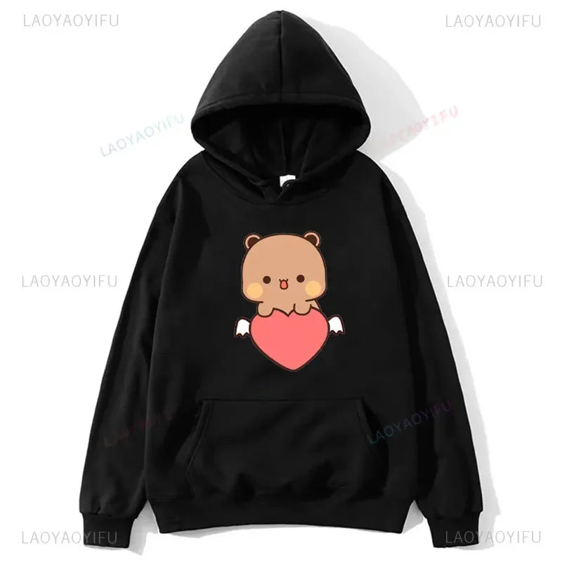 BuBu Panda & DuDu Bear Love Hoodie – Funny Cartoon Sweatshirt