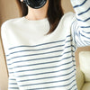 “Women’s 100% Cotton Striped Sweater”