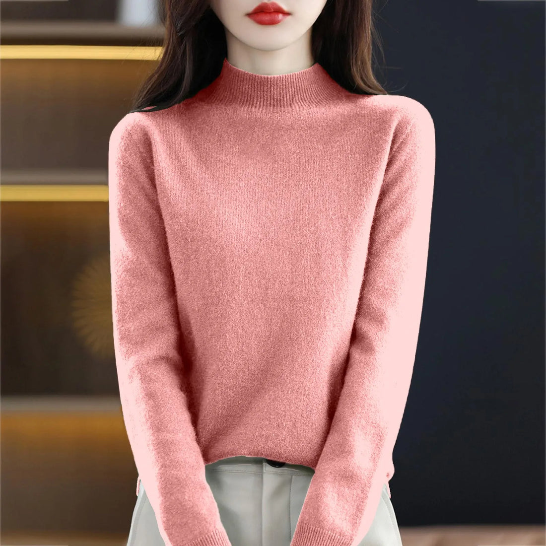 Women’s Half-Neck Wool Sweater