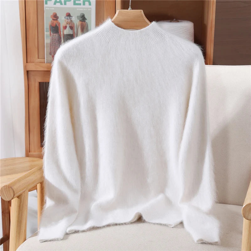 Women’s Mink Cashmere Mock Neck Sweater