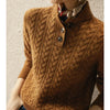 Women’s Autumn Knit Pullover – Stand-up Collar Sweater