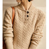 “Women’s Cashmere Stand-Up Collar Sweater”