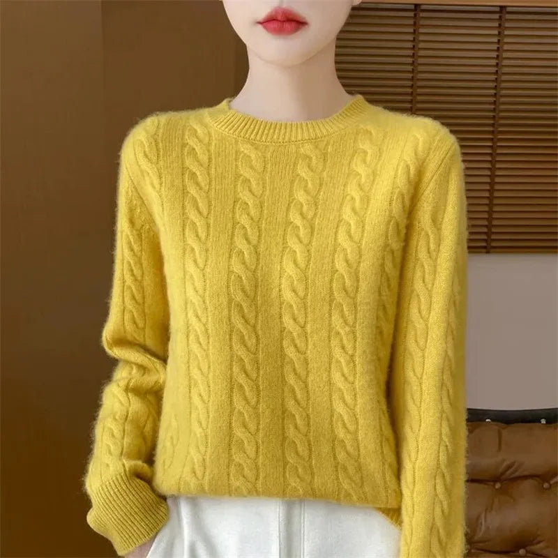 “Women’s 100% Wool Knit Sweater”