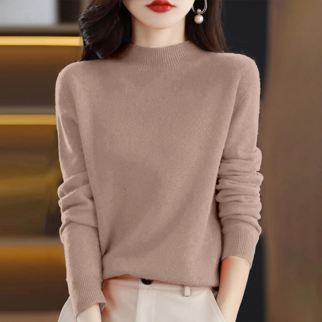 Women’s Half-Neck Wool Sweater