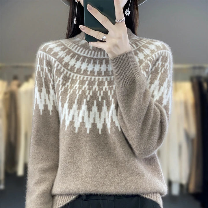 Half-High Collar Knit Pullover
