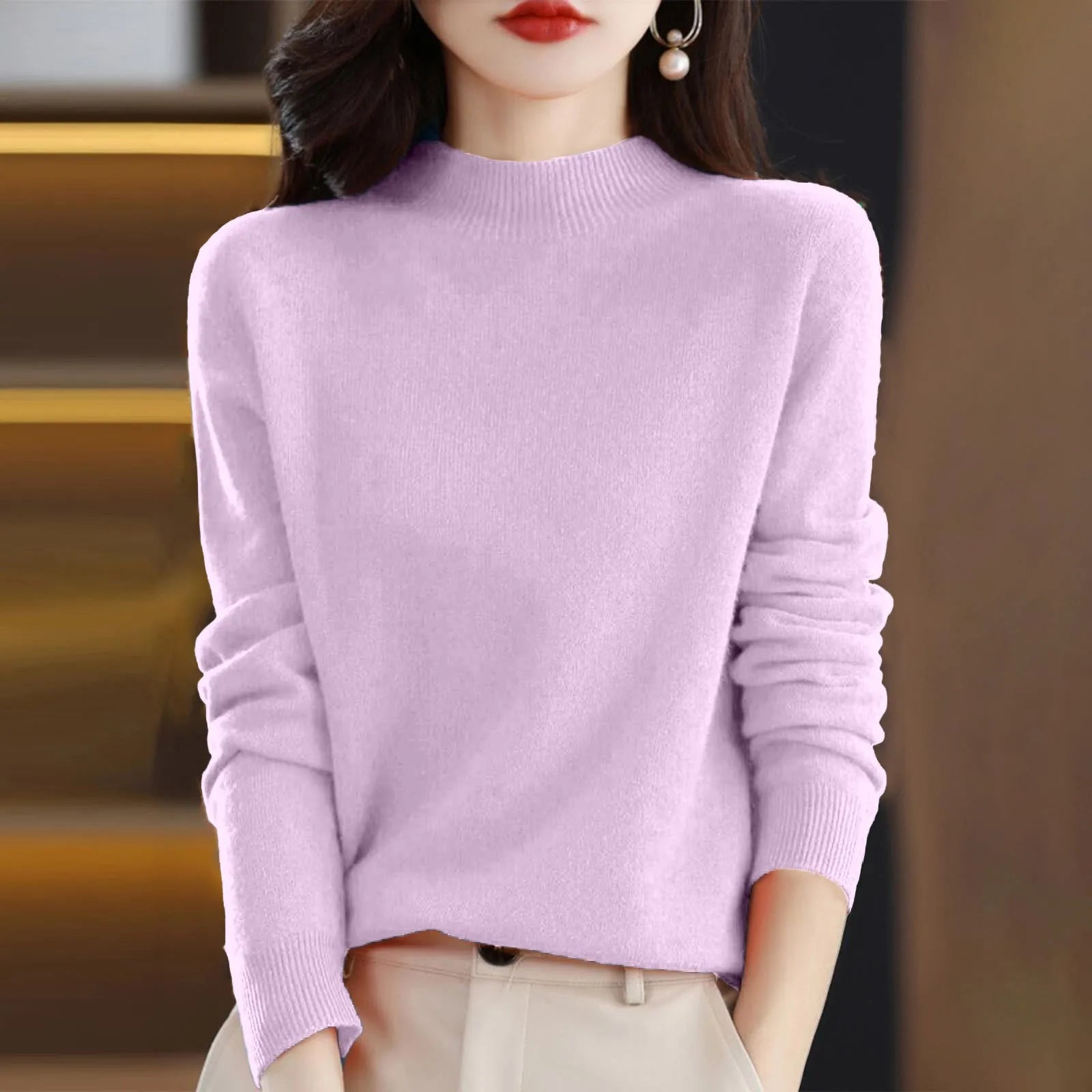 Women’s Half-Neck Wool Sweater