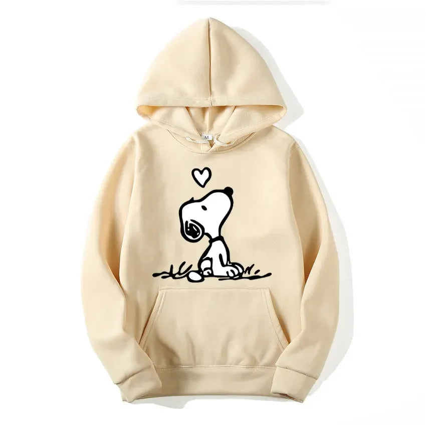 Snoopy Cartoon Hoodie 2024 – Casual Pullover for Men & Women