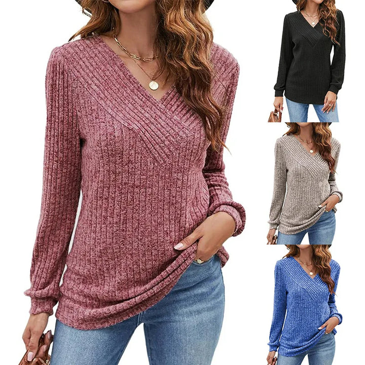 Elegant V-Neck Pullover