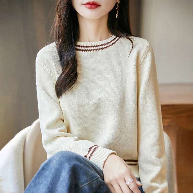 Autumn/Winter Knit Top – O-Neck Casual Sweater
