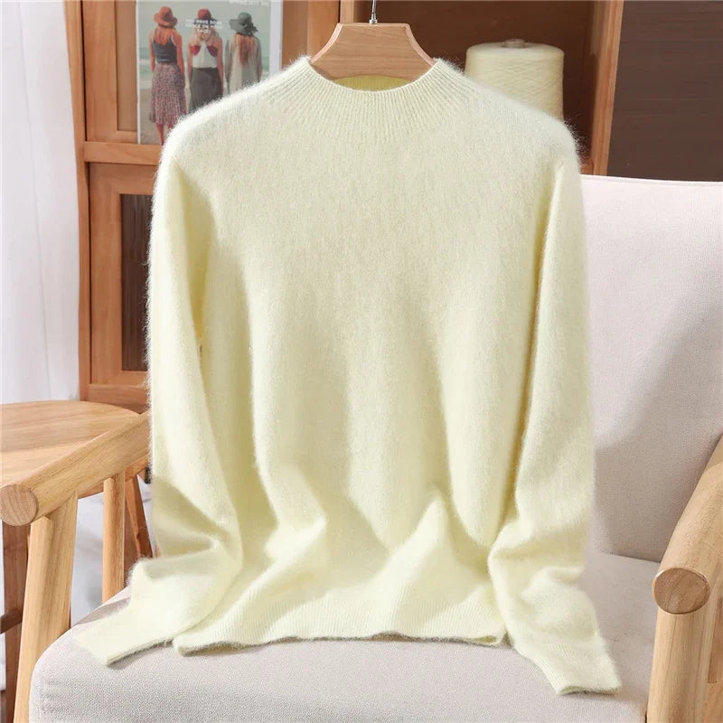 Women’s Mink Cashmere Mock Neck Sweater