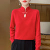Women’s Merino Wool Sweater – Mandarin Collar Pullover
