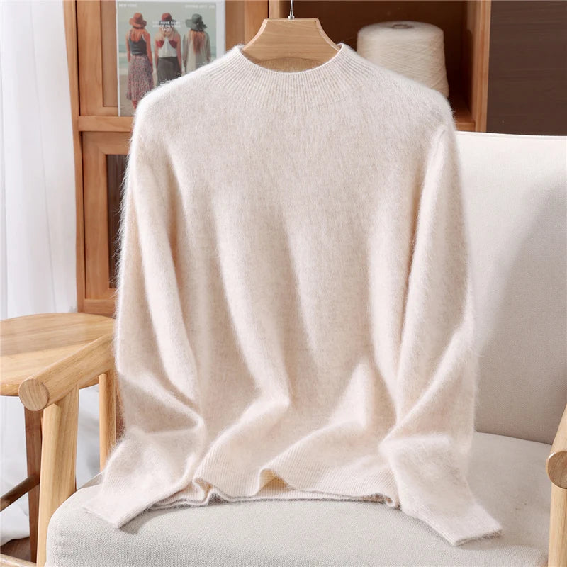 Women’s Mink Cashmere Mock Neck Sweater