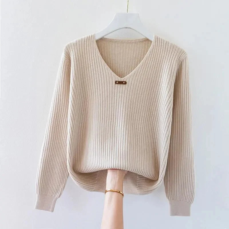 “Women’s Autumn V-Neck Sweater”
