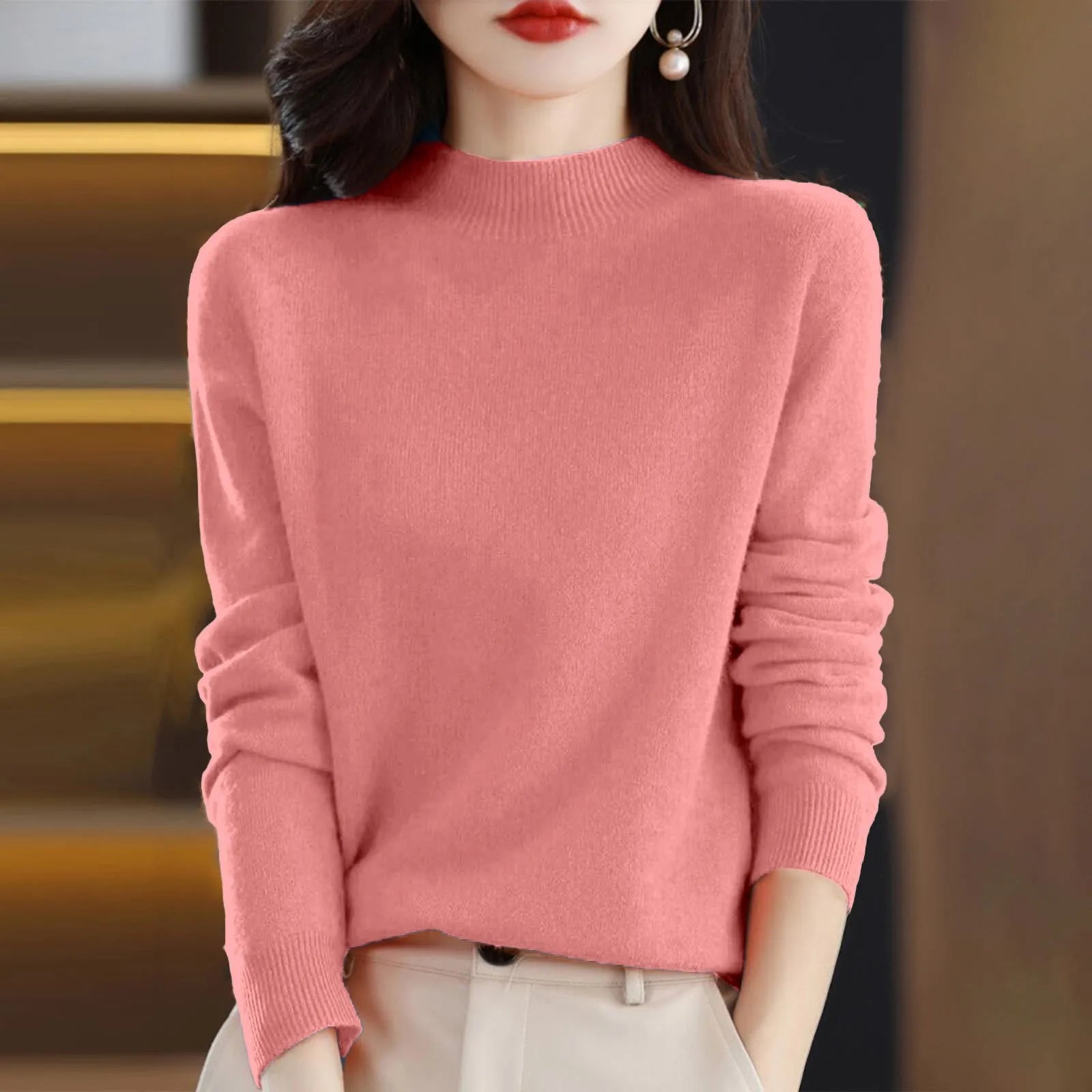 Women’s Half-Neck Wool Sweater