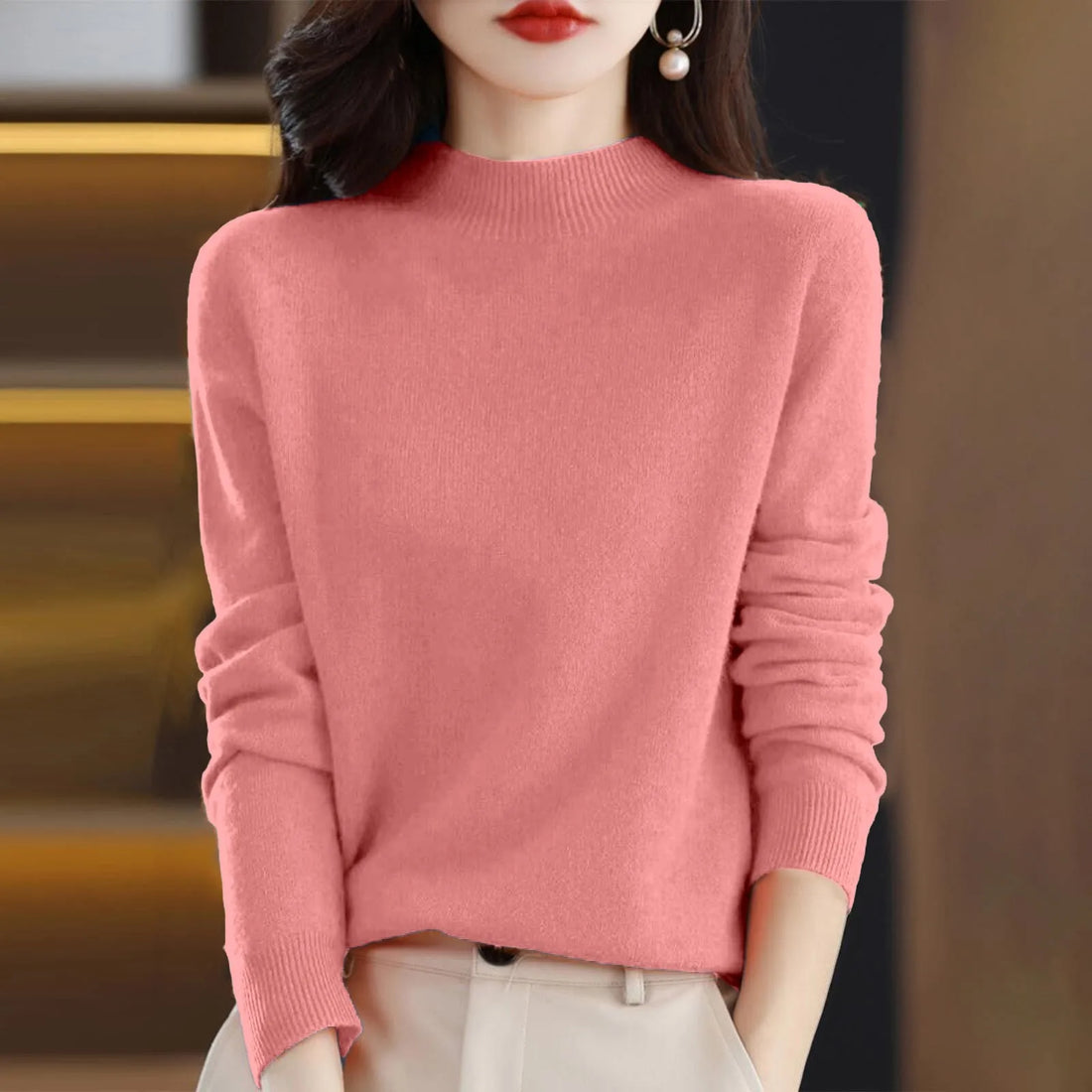 Women’s Half-Neck Wool Sweater