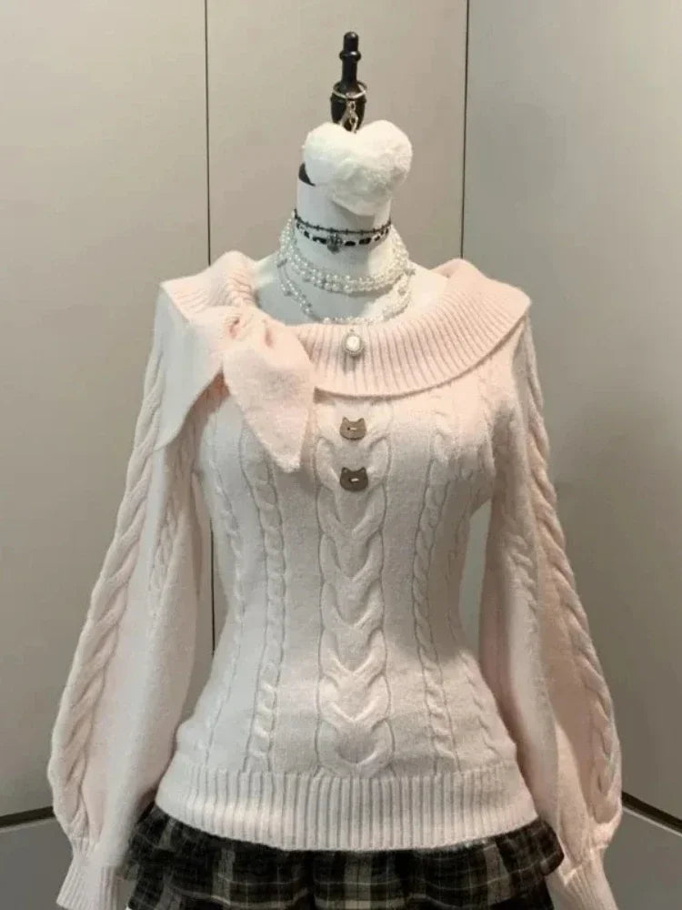 Sexy Y2K Pullover – Elegant Knitted Top