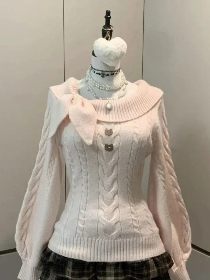 Sexy Y2K Pullover – Elegant Knitted Top