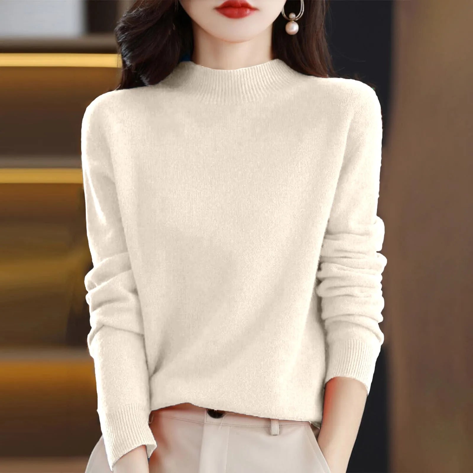 Women’s Half-Neck Wool Sweater