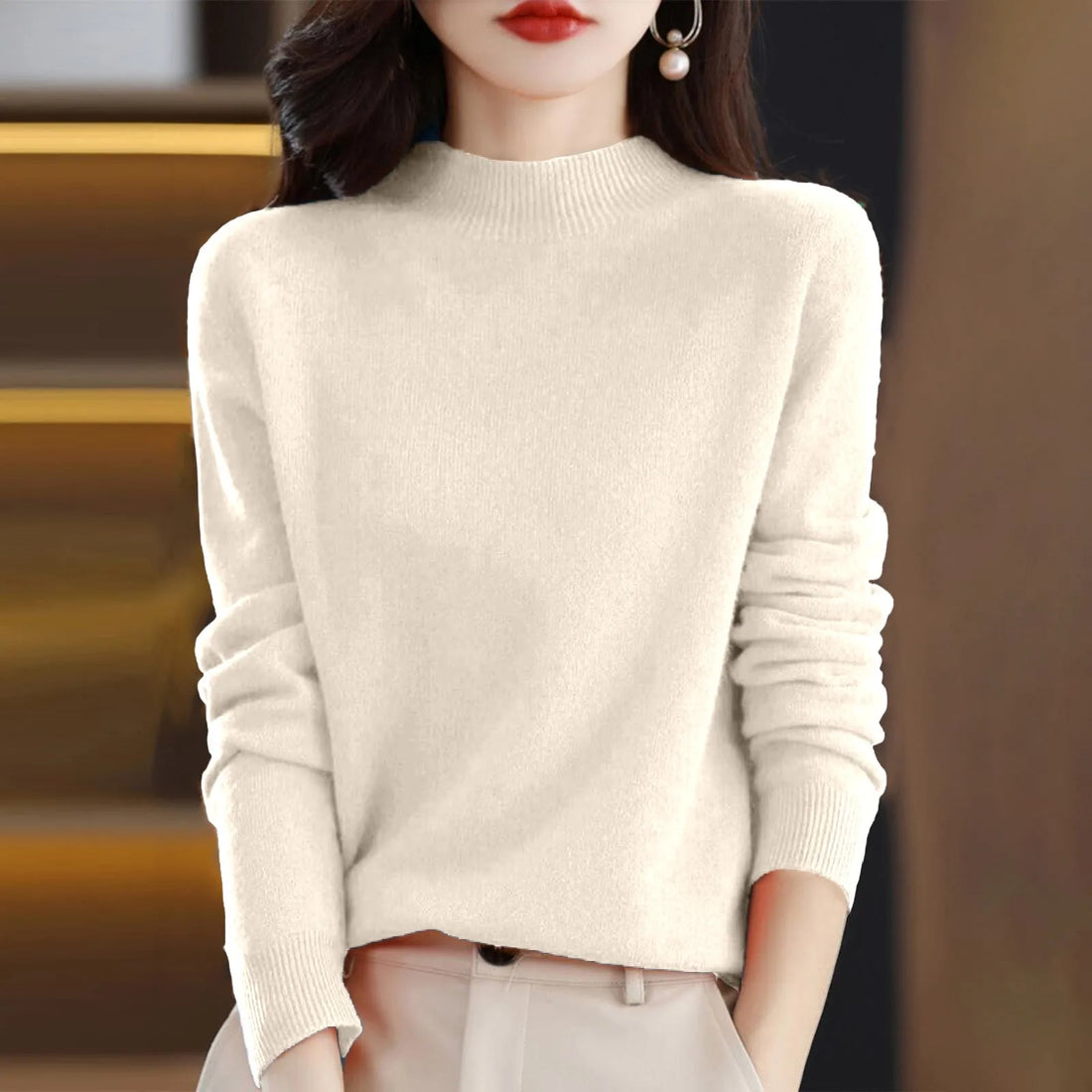 Women’s Half-Neck Wool Sweater