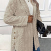 Women’s Plush Hooded Cardigan – Thick Warm Sweater
