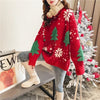 2024 Korean Christmas Sweater – Women’s Loose Hoodie