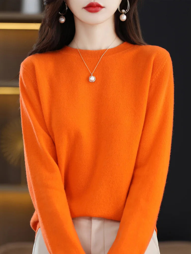 Classic Merino Wool Round Neck Sweater