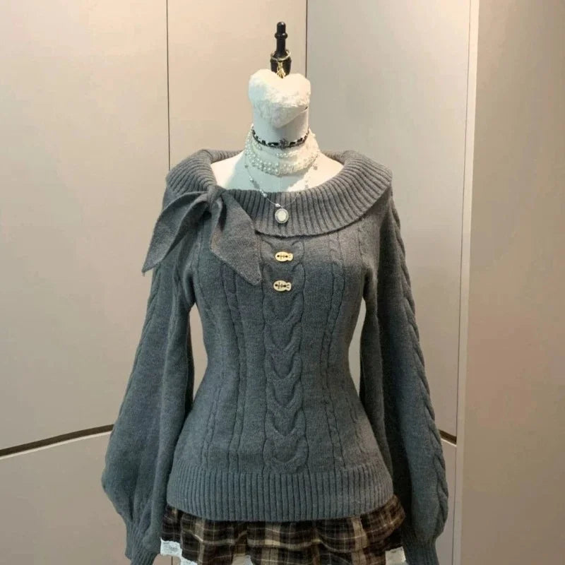 Sexy Y2K Pullover – Elegant Knitted Top