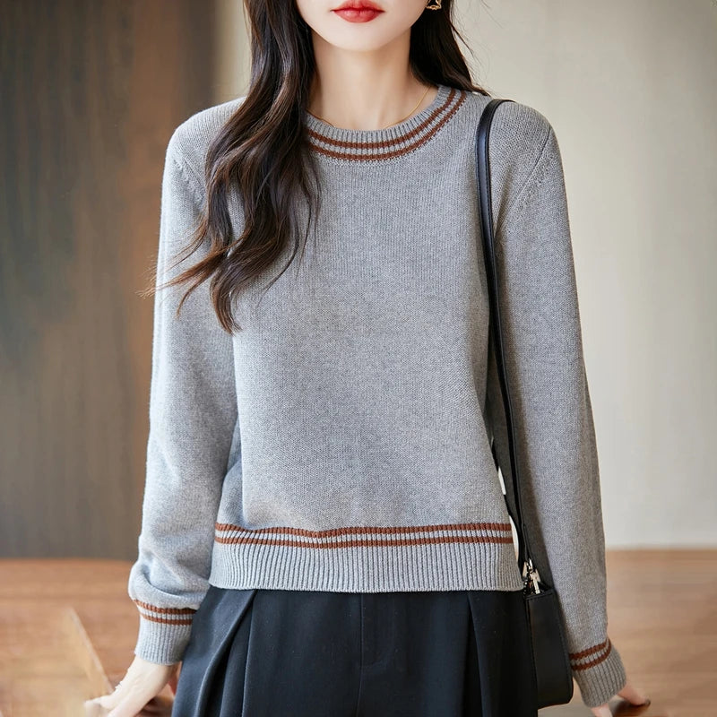 Autumn/Winter Knit Top – O-Neck Casual Sweater