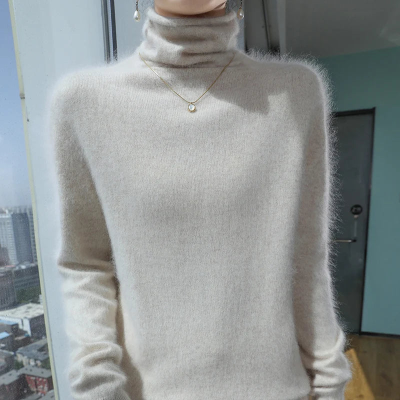 “Women’s 100% Mink Cashmere Pullover”