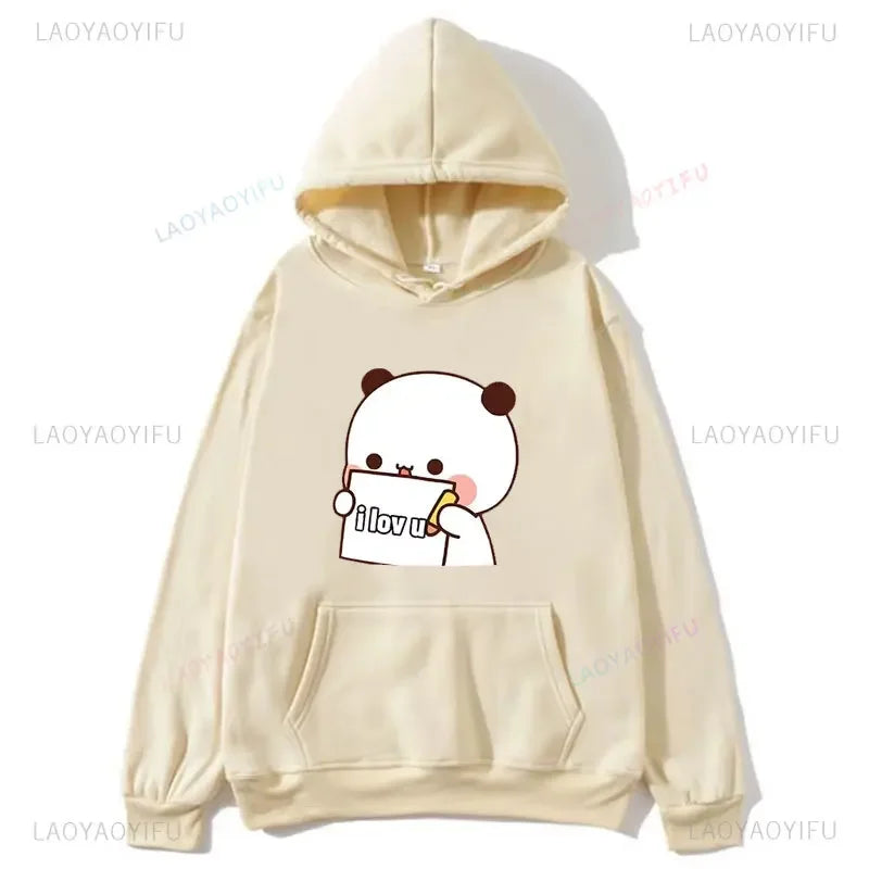 BuBu Panda & DuDu Bear Love Hoodie – Funny Cartoon Sweatshirt
