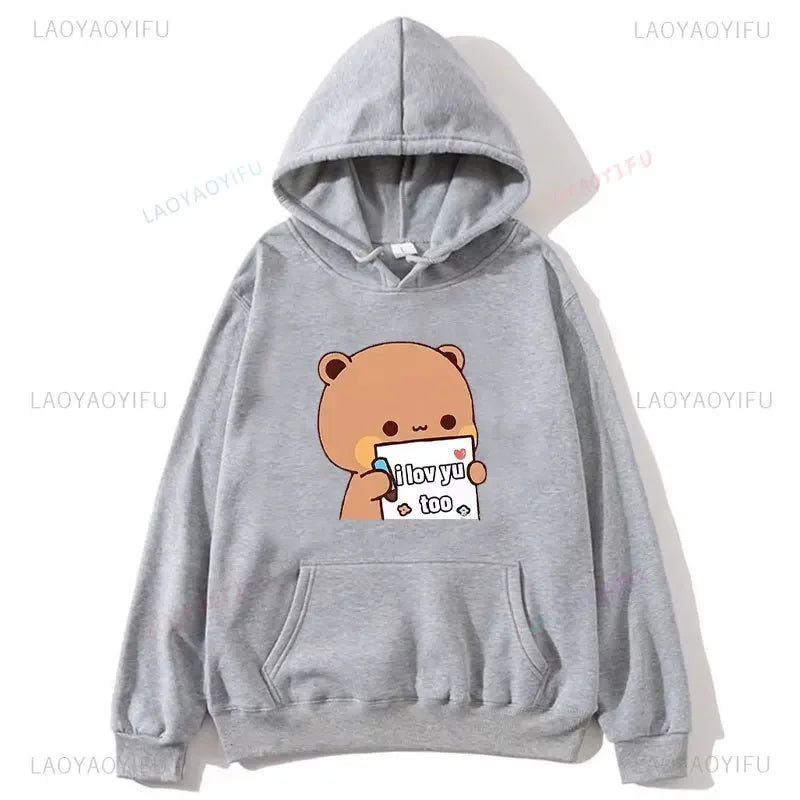 BuBu Panda & DuDu Bear Love Hoodie – Funny Cartoon Sweatshirt