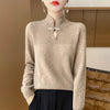 Women’s Merino Wool Sweater – Mandarin Collar Pullover