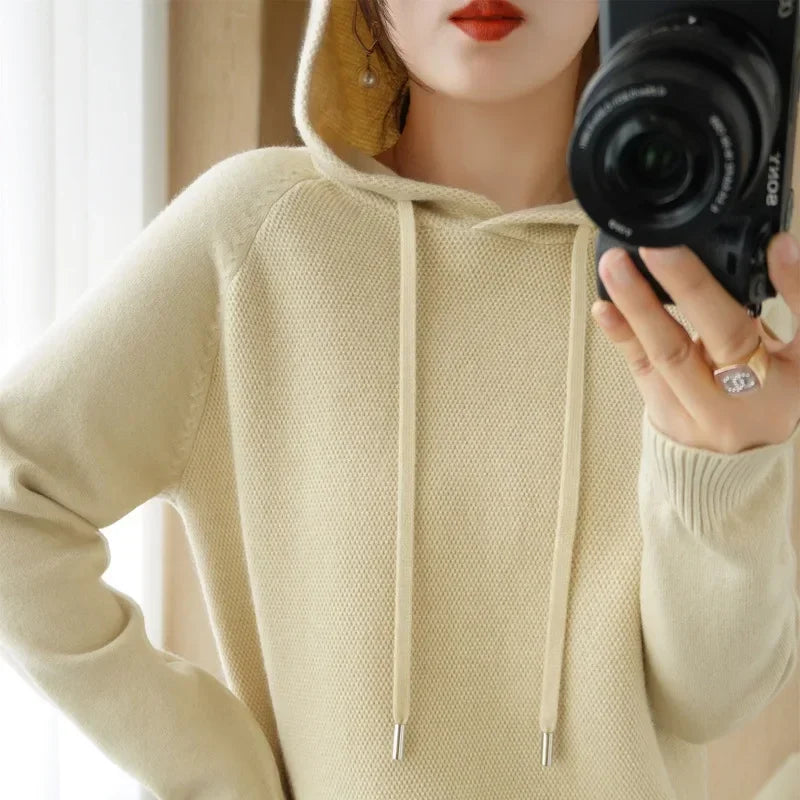 “Women’s Hooded Knit Sweater”