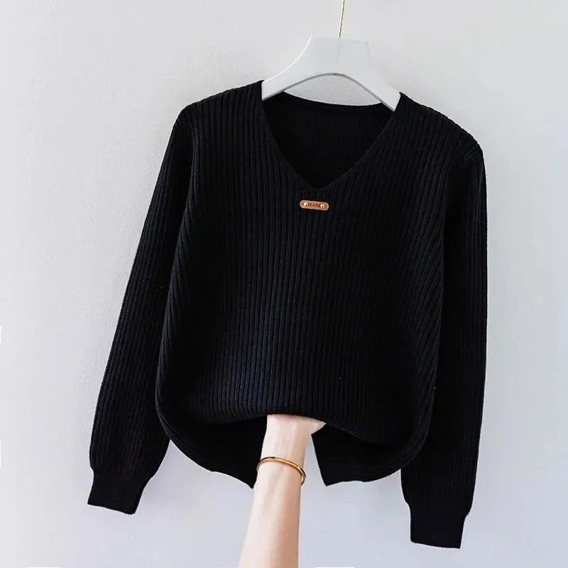 “Women’s Autumn V-Neck Sweater”