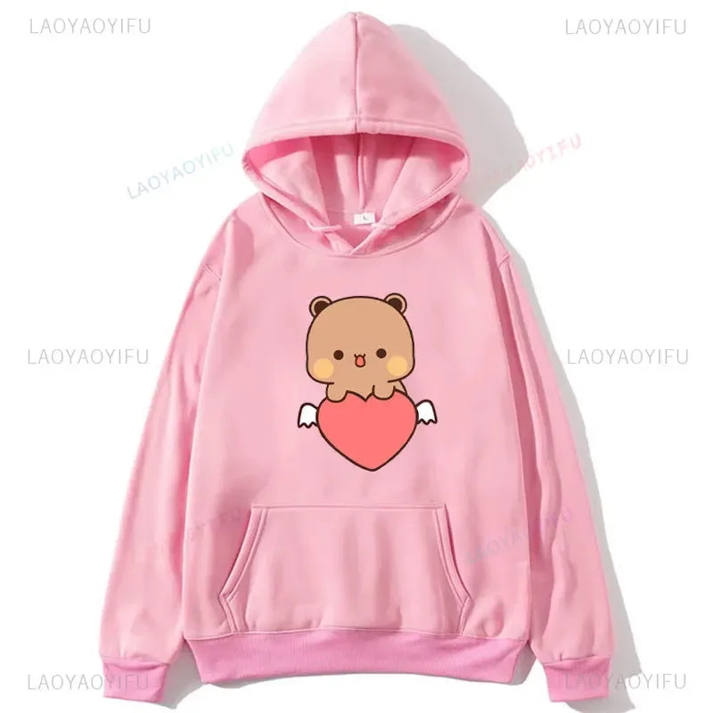 BuBu Panda & DuDu Bear Love Hoodie – Funny Cartoon Sweatshirt