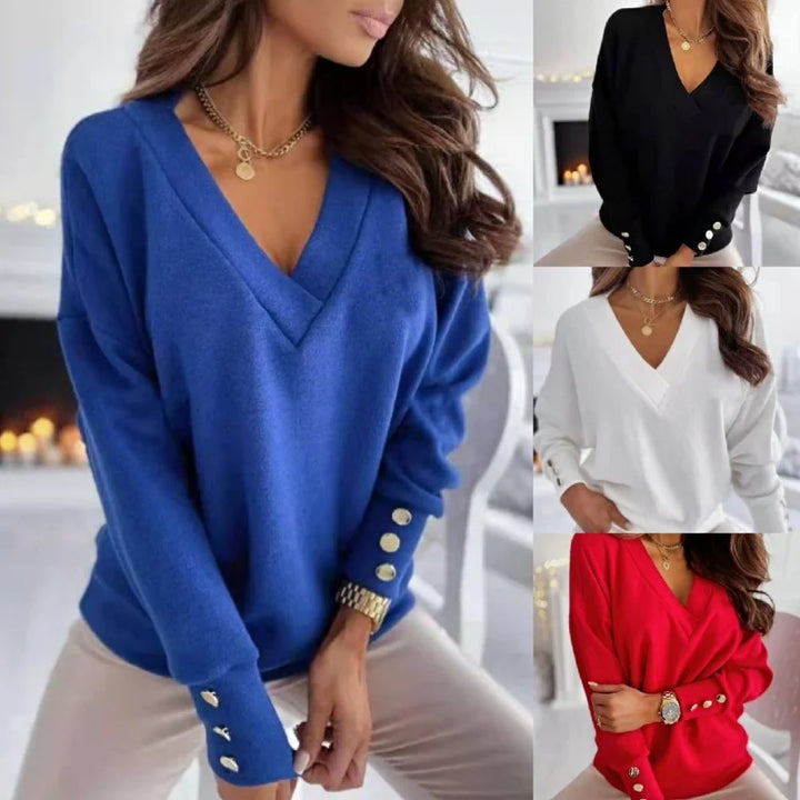 Soft Long Sleeve Jumper – Casual Office Knit Top