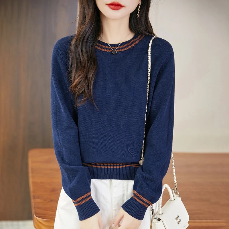 Autumn/Winter Knit Top – O-Neck Casual Sweater