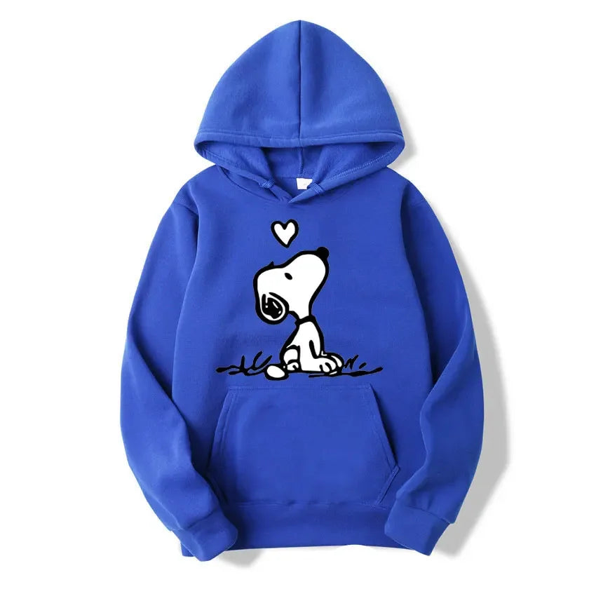 Snoopy Cartoon Hoodie 2024 – Casual Pullover for Men & Women