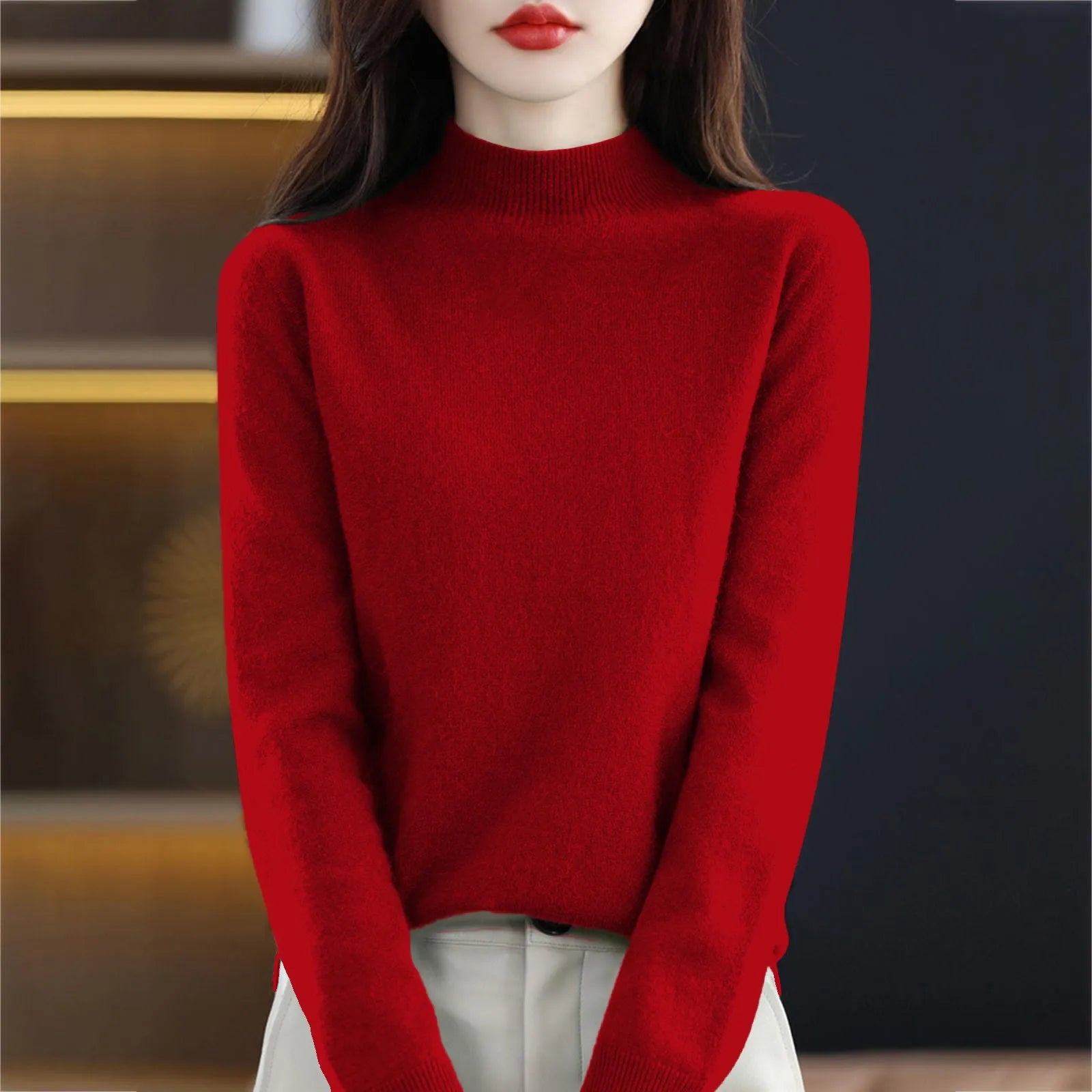 Women’s Half-Neck Wool Sweater