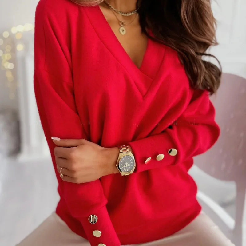 Soft Long Sleeve Jumper – Casual Office Knit Top