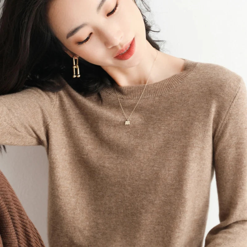 Classic Merino Wool Round Neck Sweater