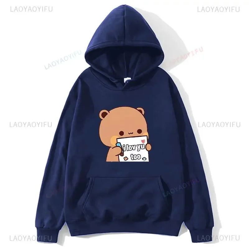 BuBu Panda & DuDu Bear Love Hoodie – Funny Cartoon Sweatshirt