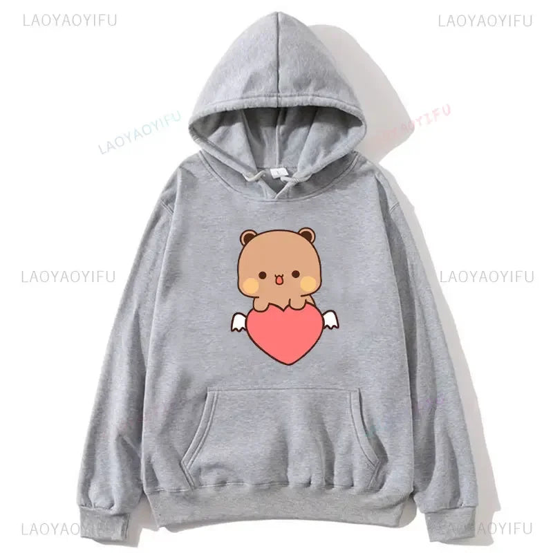 BuBu Panda & DuDu Bear Love Hoodie – Funny Cartoon Sweatshirt
