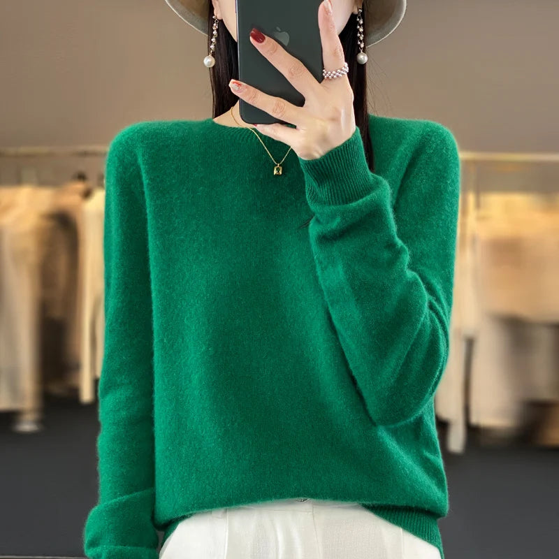 “Women’s 100% Merino Wool Sweater”