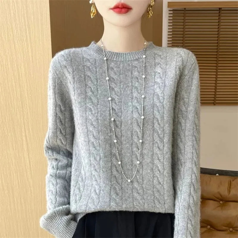 “Women’s 100% Wool Knit Sweater”