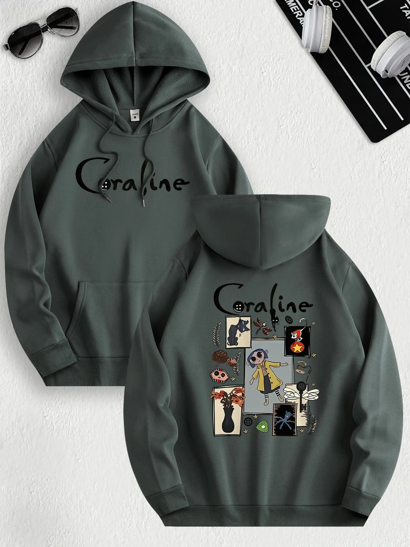 1. Coraline Inspired Women’s Casual Hoodie