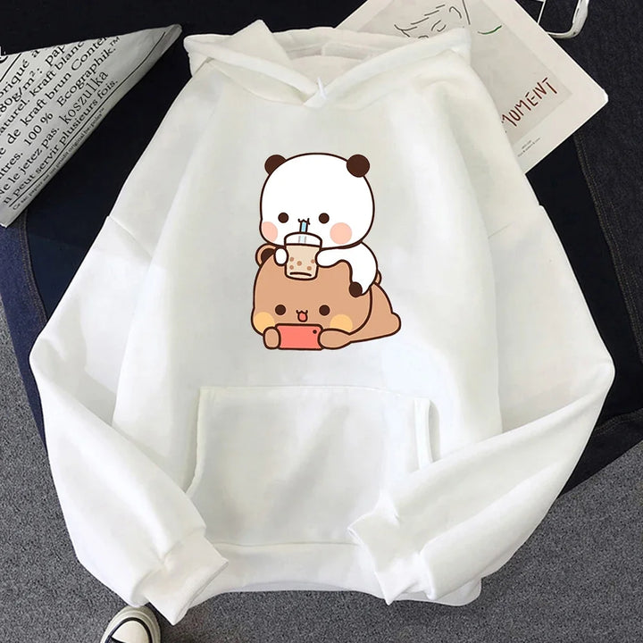 Autumn Bubu Dudu Bubble Tea Hoodie – Kawaii Oversized Sweatshirt