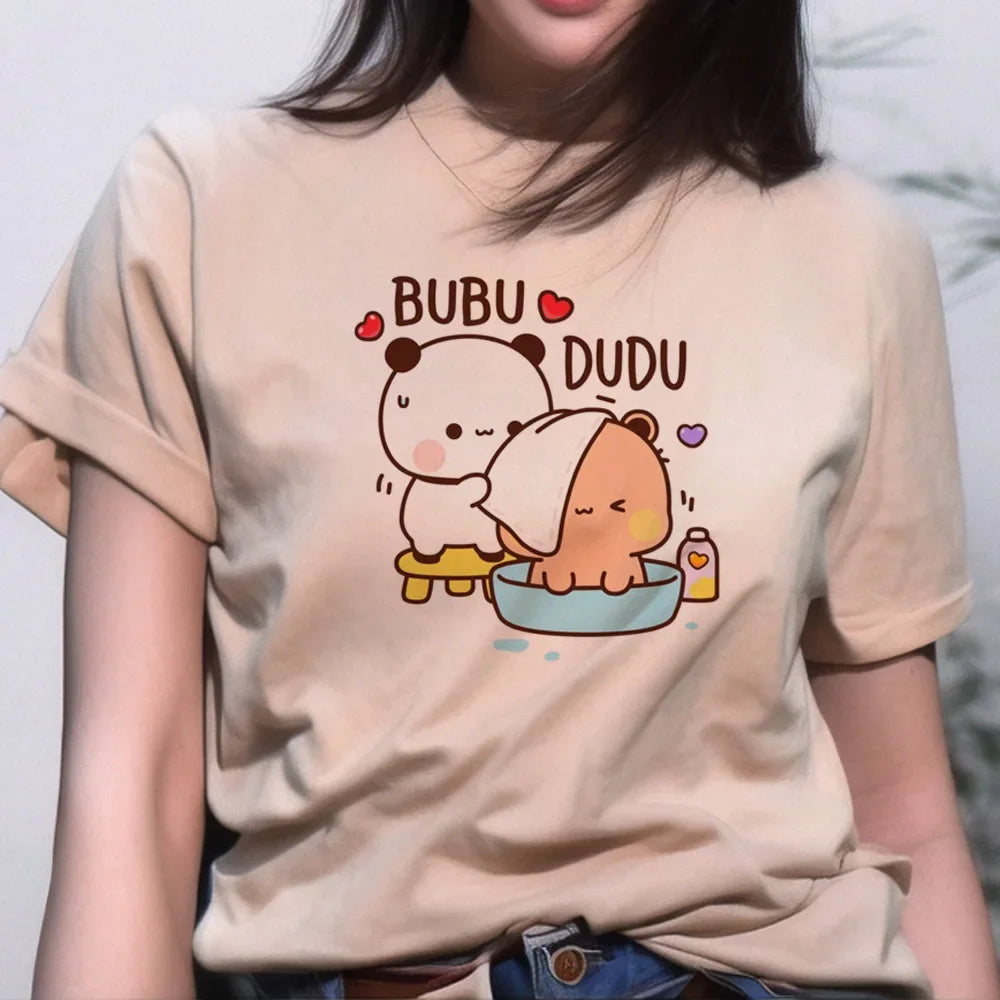 Bubu & Dudu 2024 Casual Designer T-Shirt – Women’s Streetwear