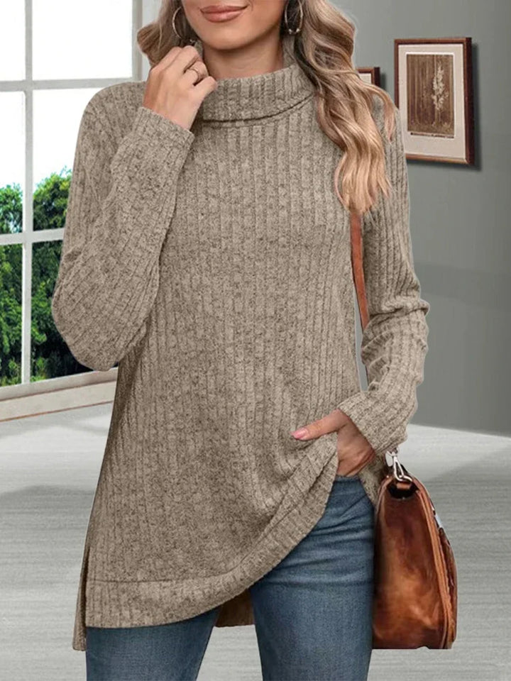 Women’s Thick Knitted Sweater – Autumn Turtleneck Pullover